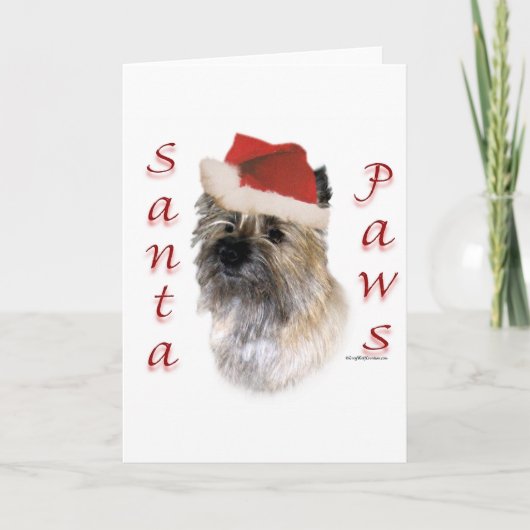 De Poten van de Kerstman van Terrier van de Feestdagen Kaart (Voorkant)