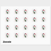 De Poten van de Kerstman van Terrier van Ronde Sticker (Vel)