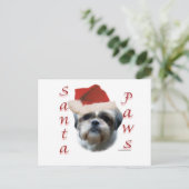 De Poten van de Kerstman van Tzu van Shih Feestdagenkaart (Staand voorkant)