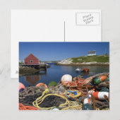 De potten, de boeien, en de touwen van de lobster briefkaart (Voorkant / Achterkant)