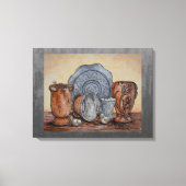 "De potten van de Potter" Fine Art Stilleven Canvas Afdruk (Voorkant)