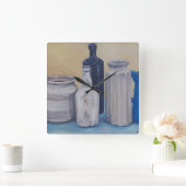 De potten van oma vierkante klok (Huis)