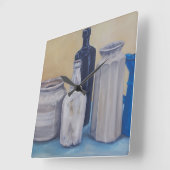 De potten van oma vierkante klok (Hoek)