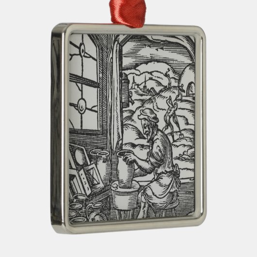 De potter, 1574 metalen ornament (Rechts)