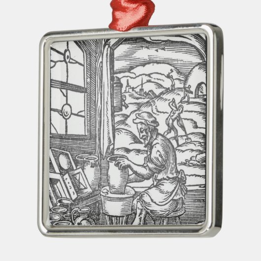 De potter, 1574 metalen ornament (Links)