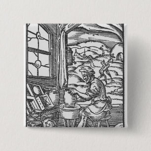 De potter, 1574 vierkante button 5,1 cm