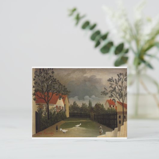 De Poultry Yard van Henri Rousseau Briefkaart (Staand voorkant)