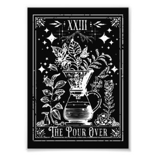 De Pour Over Koffie Tarotkaart Foto Afdruk