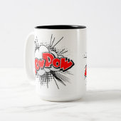 De Pow-Mok Tweekleurige Koffiemok (Voorkant links)