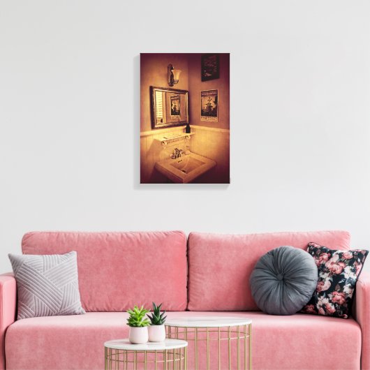 De Powder Room - poster Canvas Afdruk (Insitu (Woonkamer))