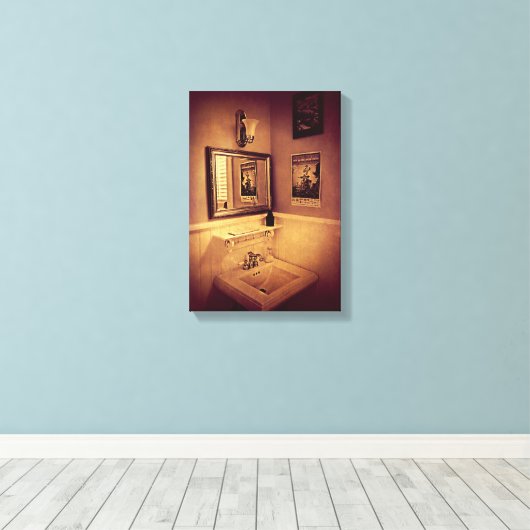 De Powder Room - poster Canvas Afdruk (Insitu (Houten vloer))