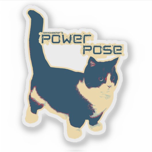 De PowerPose-sticker van Manchester Sticker (Voorkant)