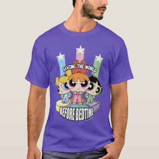 De Powerpuff Girls redden de wereld voor het slape T-shirt