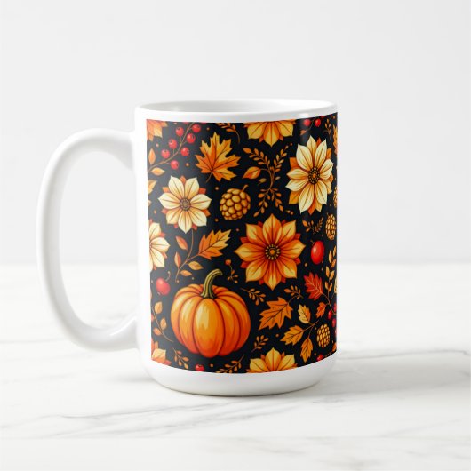 De pracht van de herfst Thanksgiving Koffiemok (Links)