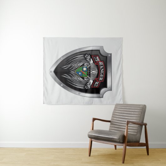 De prachtige 75e Ranger Regimental Scroll Wandkleed (In Situ (horizontaal))