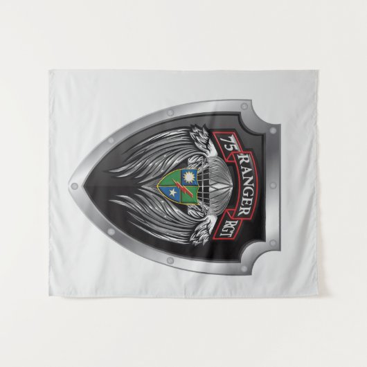 De prachtige 75e Ranger Regimental Scroll Wandkleed (Voorkant (horizontaal))