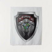 De prachtige 75e Ranger Regimental Scroll Wandkleed (Voorkant)