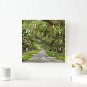 De prachtige Avenue van Oaks Wall Clock Vierkante Klok (Huis)