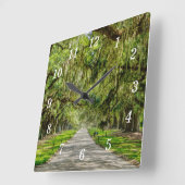De prachtige Avenue van Oaks Wall Clock Vierkante Klok (Hoek)