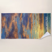 De prachtige Beach Sunset in de Bahama's Strandlaken (Voorkant)