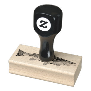 De prachtige beekforel rubberstempel