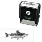 De prachtige beekforel  zelfinktende stempel (In situ)