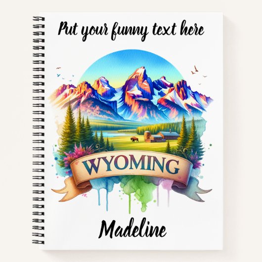 De prachtige berglandschappen van Wyoming Notitieboek (Voorkant)