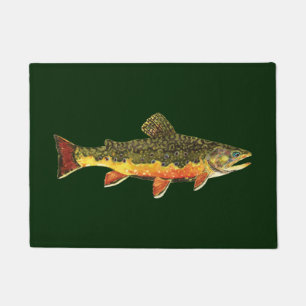 De prachtige Brook-forel Deurmat