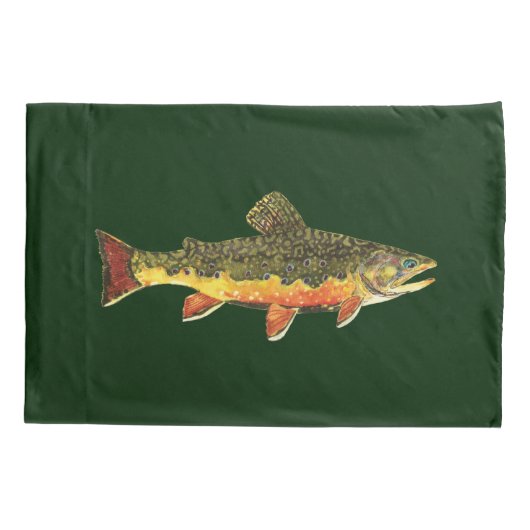 De prachtige Brook-forel Kussensloop (Achterkant)