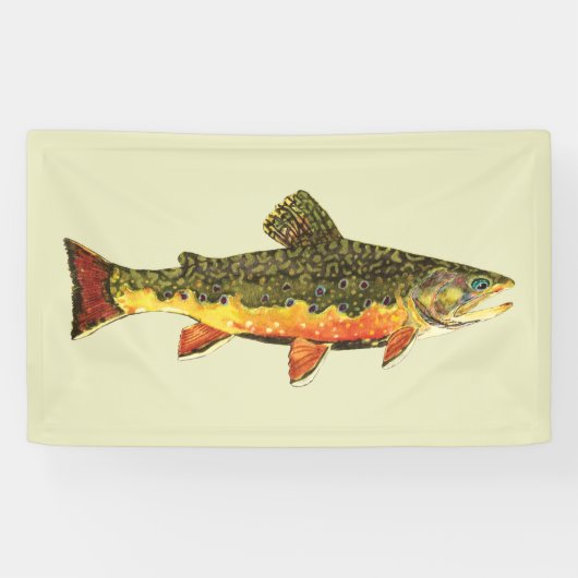 De prachtige Brook-forel Spandoek (Horizontaal)