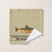De prachtige Brook-forel voor vliegende ventilator Bad Handdoek (Wasdoekje)