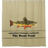 De prachtige Brook-forel voor vliegende ventilator Douchegordijn (Voorkant)