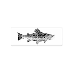 De prachtige Brook-forel Zelfinktende Stempel