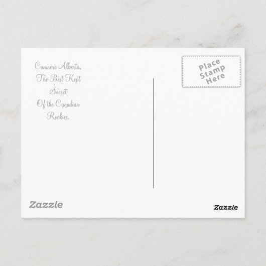 De prachtige Canadese Rockies Briefkaart (Achterkant)