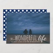 De prachtige Cute Script Holiday Foto van het leve Feestdagenkaart (Voorkant / Achterkant)