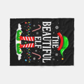 De prachtige Elf Grappige Kerstmis Matching Famili Fleece Deken (Voorkant (Horizontaal))
