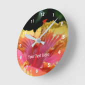 De prachtige Gele Bloem van de Hibiscus Ronde Klok (Hoek)