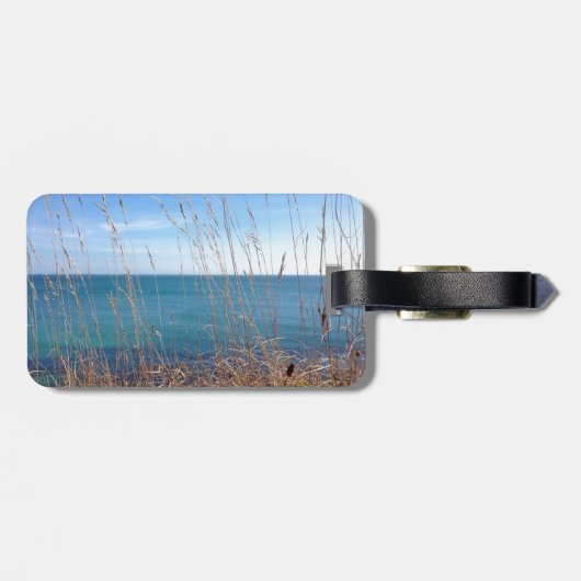 De prachtige gras en Zee Bagagelabel (Achterkant horizontaal)