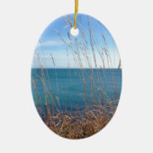 De prachtige gras en Zee Keramisch Ornament (Voorkant)