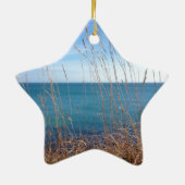 De prachtige gras en Zee Keramisch Ornament (Achterkant)