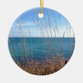 De prachtige gras en Zee Keramisch Ornament (Voorkant)