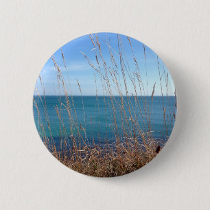 De prachtige gras en Zee Ronde Button 5,7 Cm