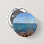 De prachtige gras en Zee Ronde Button 5,7 Cm (Voorkant /achterkant)
