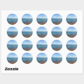 De prachtige gras en Zee Ronde Sticker (Vel)
