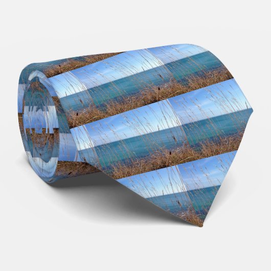 De prachtige gras en Zee Stropdas (Opgerold)