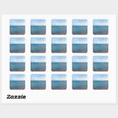 De prachtige gras en Zee Vierkante Sticker (Vel)