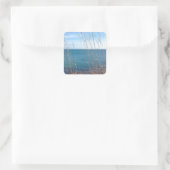 De prachtige gras en Zee Vierkante Sticker (Tas)