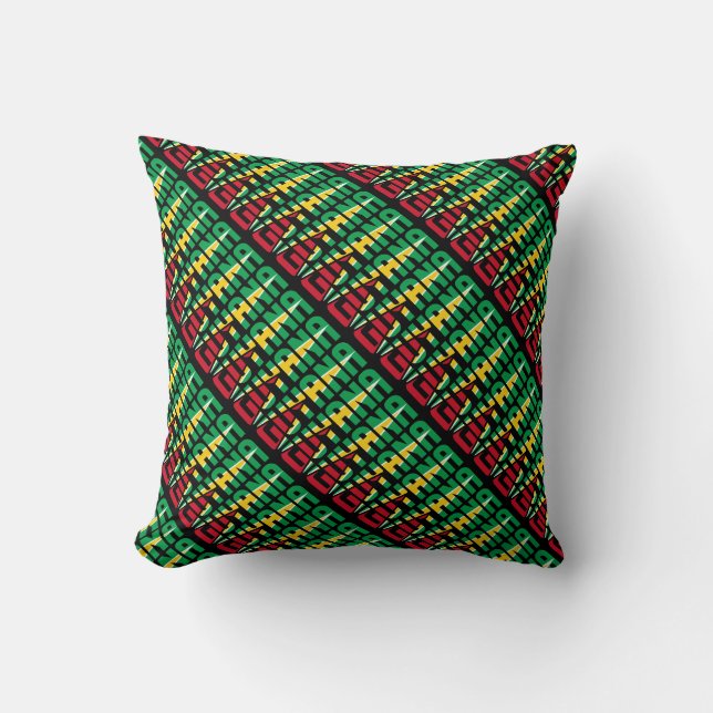 De prachtige Guyana National Flag Kussen (Voorkant)