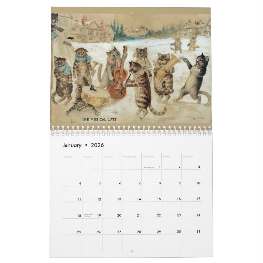 De prachtige katten van Louis Wain 2026 Kalender (Jan 2026)