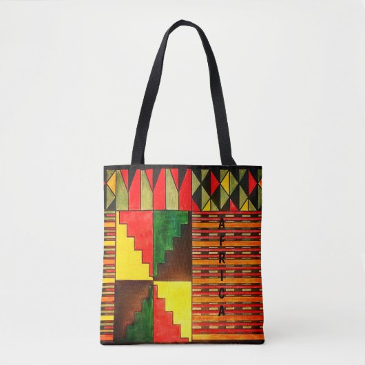 De prachtige kleuren van de Afrikaanse Canvas tas (Voorkant)